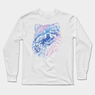 Dog Abstract Watercolor Long Sleeve T-Shirt